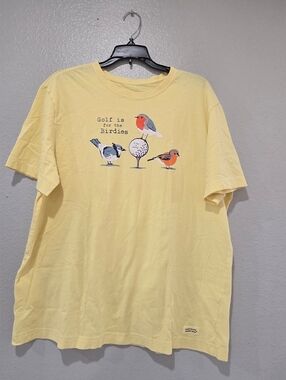 Men's Life Is Good -Golf Is for The Birdies Shirt Tee Fit Size Large